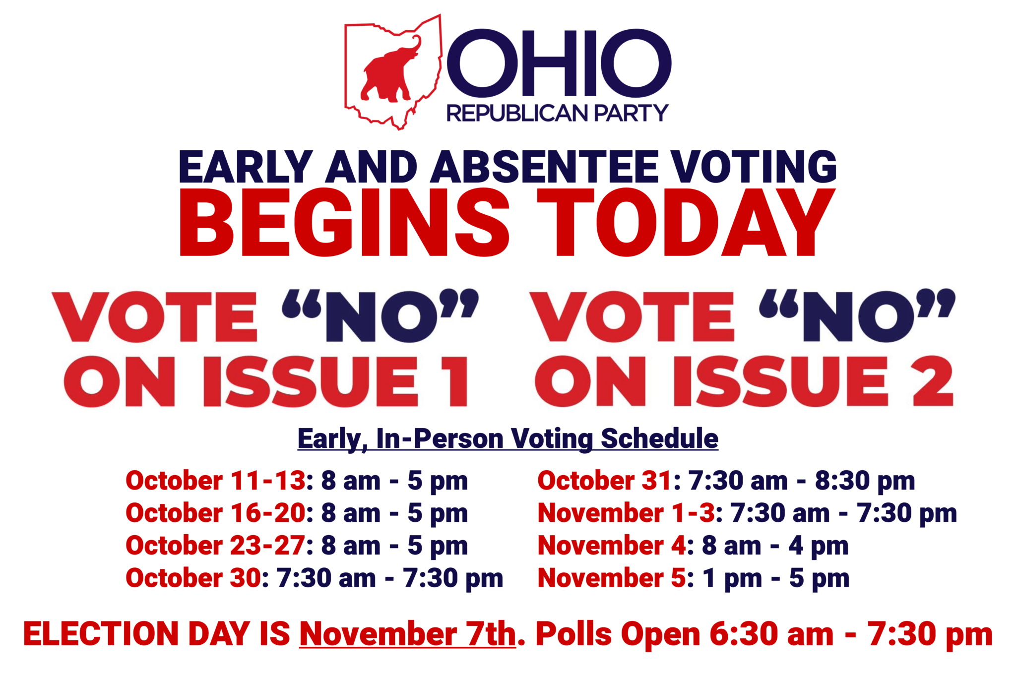 As Early Voting Begins, Chairman Triantafilou Urges Ohioans to “Bank