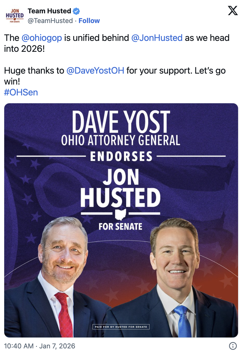 Ohio Republican Leaders Unite for Senate Race