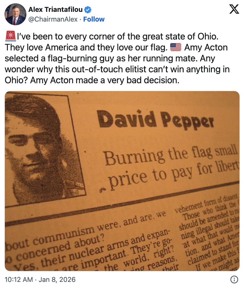 David Pepper, Nepo Baby Flag Burner