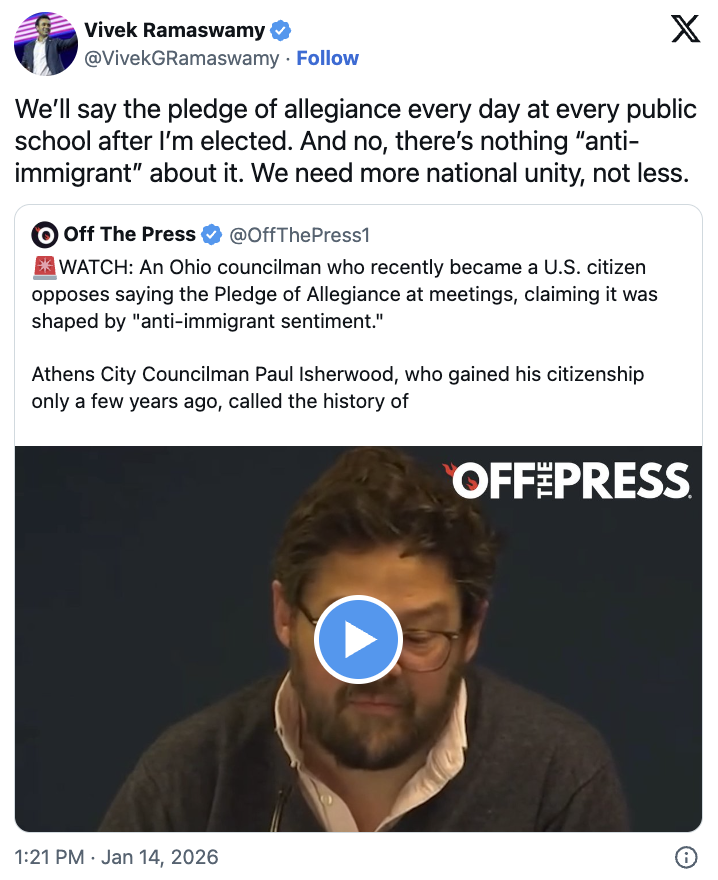 Bringing Daily Pledge of Allegiance to Schools