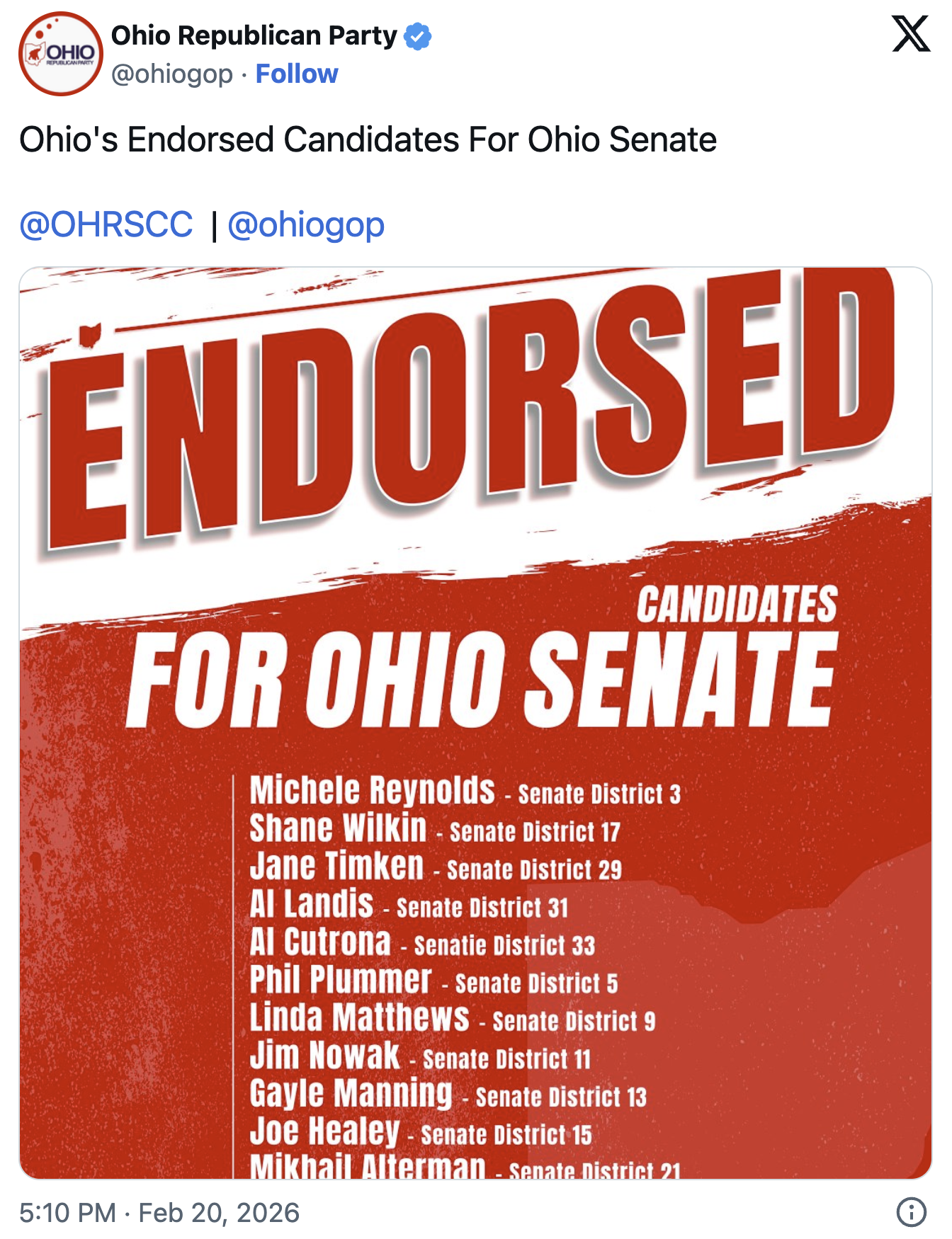 Meet the Endorsed Ohio Senate Candidates