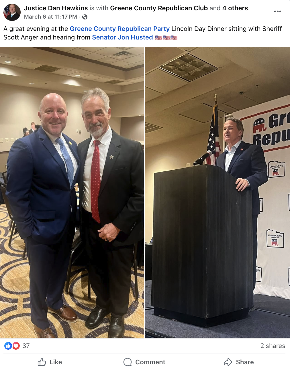 Hawkins Visits Greene County