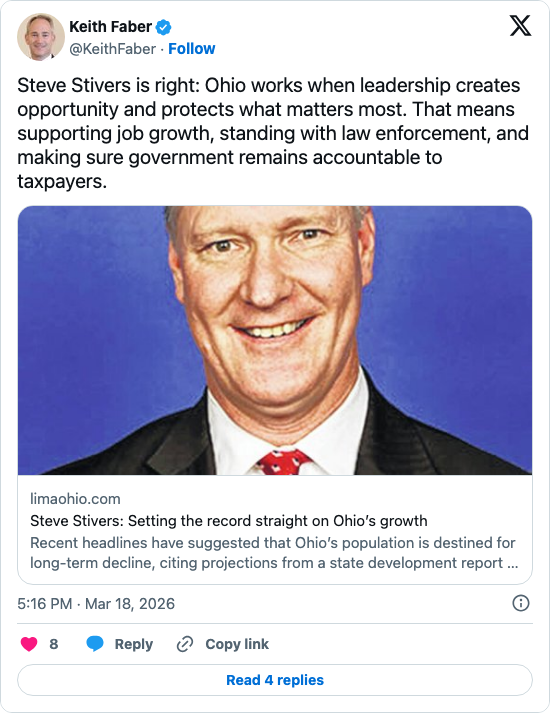 Stivers Backs Pro-Growth Agenda