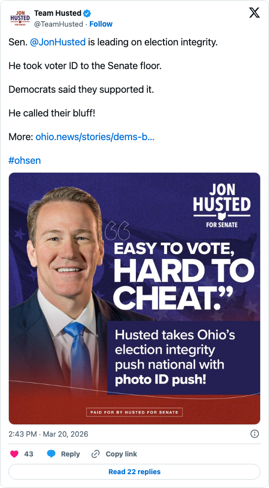 Voter ID Taken to Senate Floor