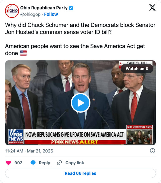 Democrats Block Voter ID Bill