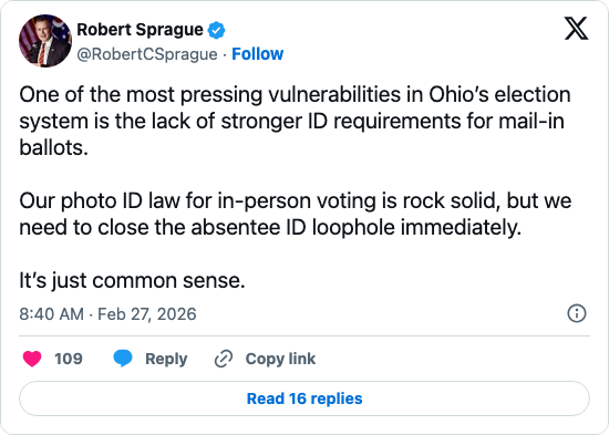 Strengthening Ohio Elections With Secure Absentee Voting