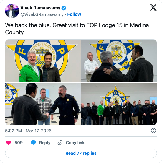 FOP Lodge 15 Visit in Medina