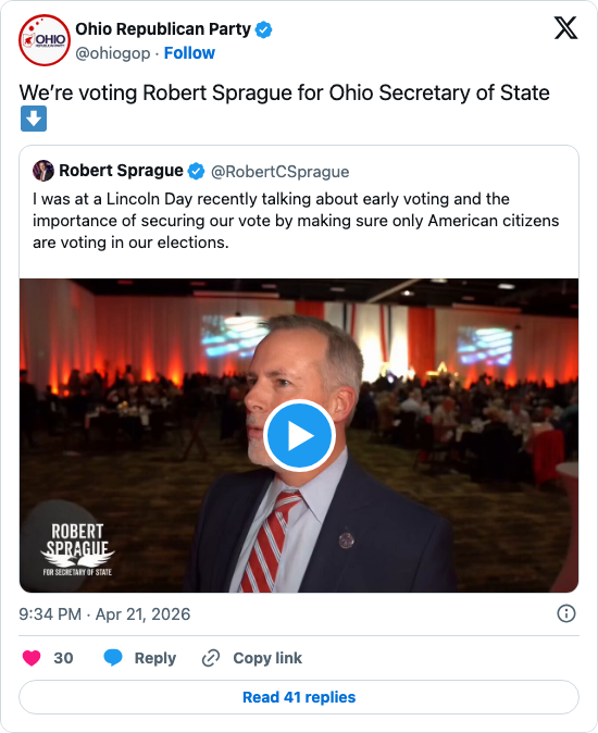Sprague for Secretary of State